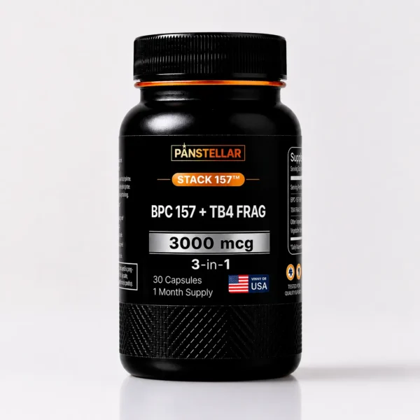 Stack 157 supplement bottle by Panstellar